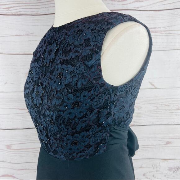 Cache vintage navy fit and flare lace beaded bodice - Picture 3 of 10
